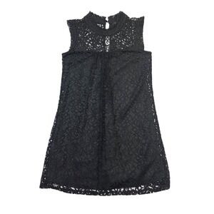 Heart Soul Black‎ Lace Sleeveless Dress Mock Neck Party Cocktail Women's